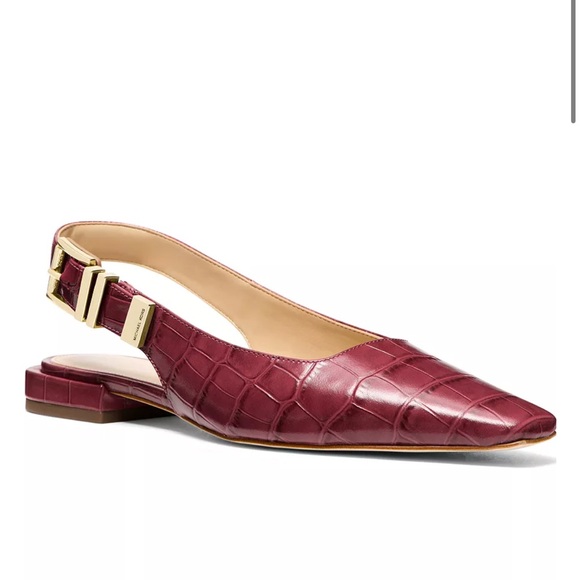 Michael Kors Shoes - Michael Kors Darrington Burgundy Flats Slingback Women Shoes NWBOX Size 6.5M